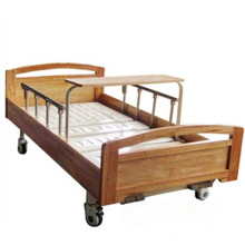 DW-BD189 cama de hospital elétrica com colchão de alta densidade manual de madeira cama nuring com duas funções para equipamentos médicos